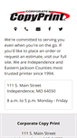 Mobile Screenshot of corporatecopyprint.com